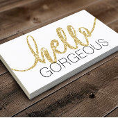 Hallo Gorgeous Minimalistisch Gold Typografy Salon Visitenkarte