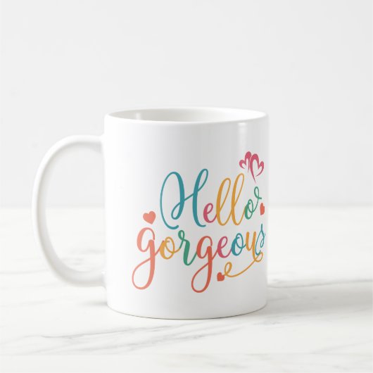Hallo Gorgeous Multi color Kaffeetasse (Links)
