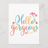 Hallo Gorgeous Multi color Postkarte (Vorderseite)