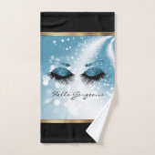 Hallo Gorgeous - Schöne Augenblicke mit Blau Badhandtuch Set (Handtuch)