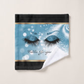 Hallo Gorgeous - Schöne Augenblicke mit Blau Badhandtuch Set (Waschlappen)