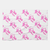 Hallo Gorgeous schöne Lady Face Zeichnend Typograf Geschirrtuch (Horizontal)