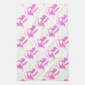 Hallo Gorgeous schöne Lady Face Zeichnend Typograf Geschirrtuch (Vertikal)