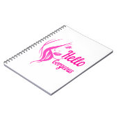 Hallo Gorgeous schöne Lady Face Zeichnend Typograf Notizblock (Linke Seite)