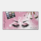 Hallo Gorgeous - Schöne rosa Augen - personalisier Schreibtischunterlage (Vorderseite)