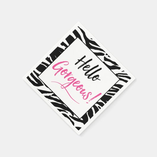 "Hallo Gorgeous" Serviette (Ecke)