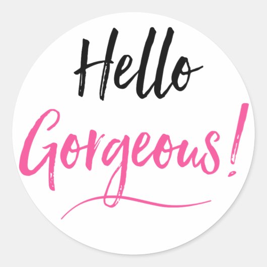 Hallo Gorgeous Stickers (Vorderseite)