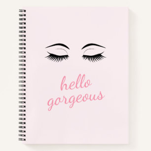Hallo Gorgey mit Hübschen Eyelashes Glam Gift Notizblock