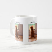 Hallo Gott, es ist wieder mein Kätzchen am Fenster Kaffeetasse (Vorderseite Links)