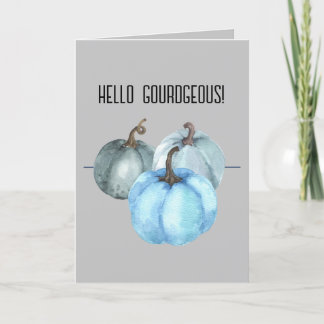 Hallo Gourdgeous 5 Zoll x 7 Zoll geklappte Ferienk Feiertagskarte