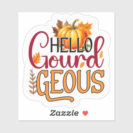 Hallo, Gourdgeous! Aufkleber (Blatt)