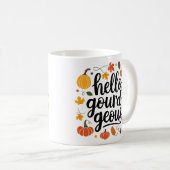 Hallo gourdgeous, hallo Fall Kaffeetasse (VorderseiteRechts)