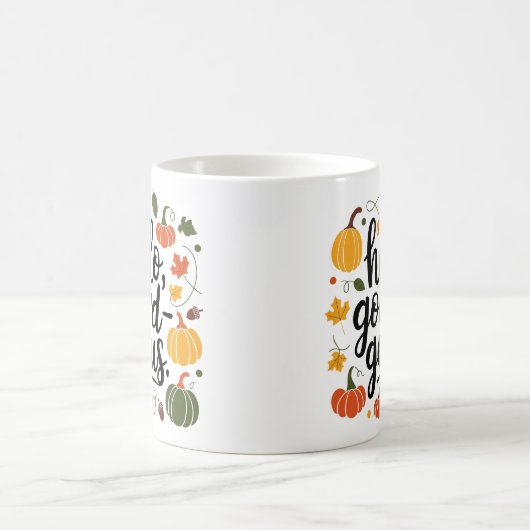 Hallo gourdgeous, hallo Fall Kaffeetasse (Mittel)