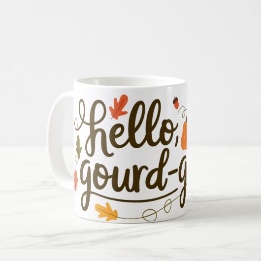 Hallo gourdgeous, hallo Fall Kaffeetasse (Vorderseite Links)
