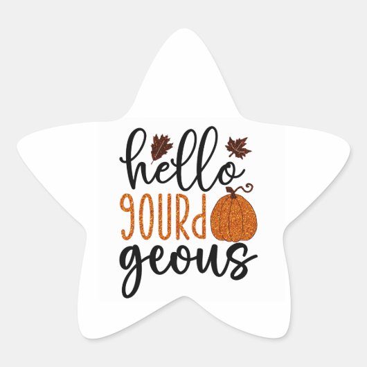 Hallo Gourdgeous Herbst Stickers (Vorderseite)