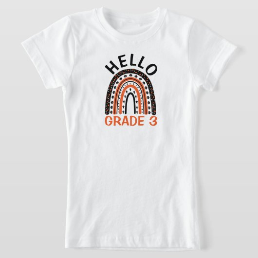 Hallo Grad 3 Halloween Boho Regenbogenkürbis T-Shirt (Ablage )