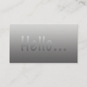 Hallo Gradient One Color Silver mit benutzerdefini Visitenkarte
