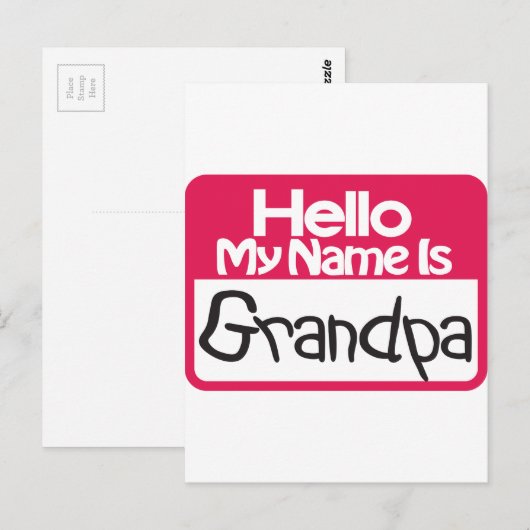 Hallo Grandpa Postkarte (Vorne/Hinten)