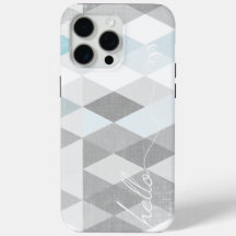 Hallo Graue und Blue Linen Muster iPhone 6 Plus