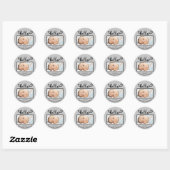 hallo graues Muster/Foto - Circle Sticker (Blatt)