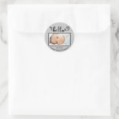 hallo graues Muster/Foto - Circle Sticker (Tasche)