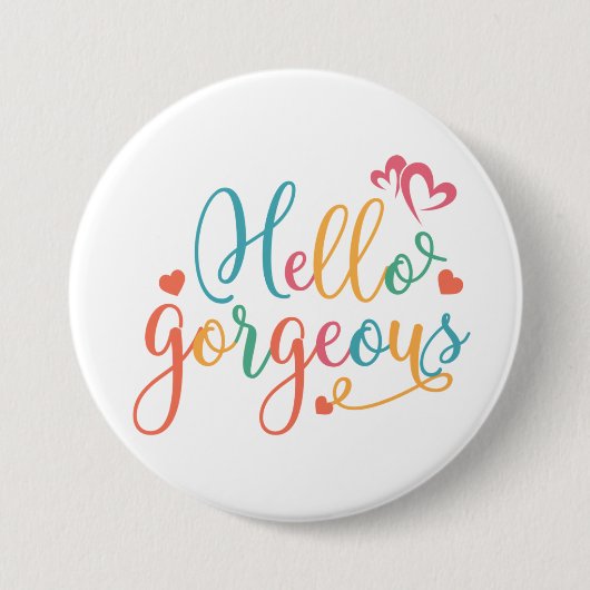 Hallo Großartiger Multi-Color-Button Button (Vorderseite)