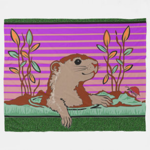 Hallo, Groundhog's Shadow - Fleecedecke