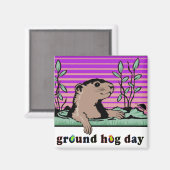 Hallo, Groundhog's Shadow - Magnet (Vorderseite/Rückseite)