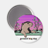 Hallo, Groundhog's Shadow - Magnet (Vorderseite/Rückseite)