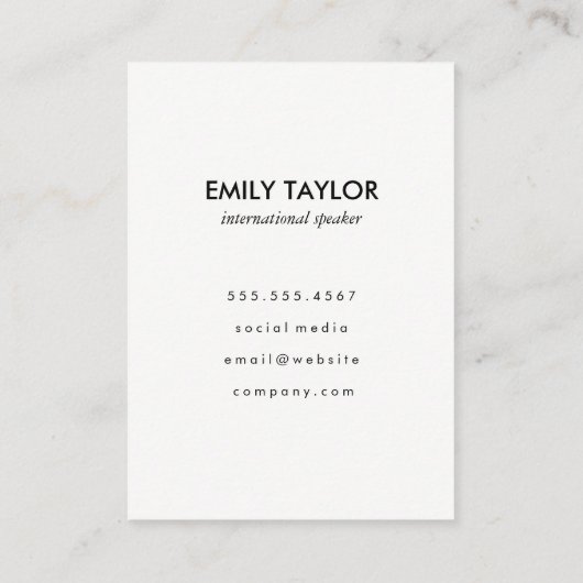 Hallo Gruß Gold Glitzer Visitenkarte (Rückseite)