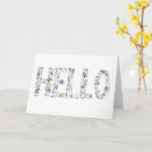 "HALLO" Gruß-Karte Karte (Gelbe Blume)