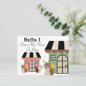 Hallo Gruß Postkarte (Stehend Vorderseite)