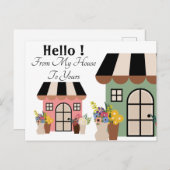 Hallo Gruß Postkarte (Vorne/Hinten)