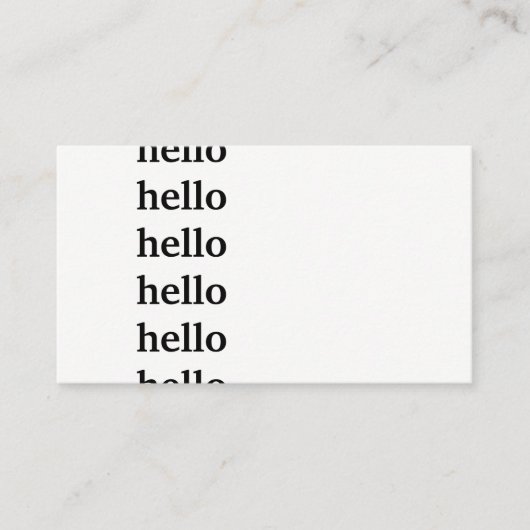 Hallo Gruß Visitenkarte (Vorderseite)