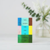 Hallo Grüße / Farbbilder Visitenkarte (Stehend Vorderseite)