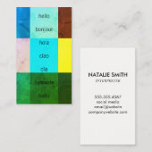 Hallo Grüße / Farbbilder Visitenkarte (Vorne/Hinten)