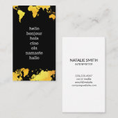 Hallo Grüße | Karte der Welt | Sprachendienst (Vorne/Hinten)