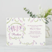 Hallo grüßen Baby-Treffen und Einladung (Stehend Vorderseite)