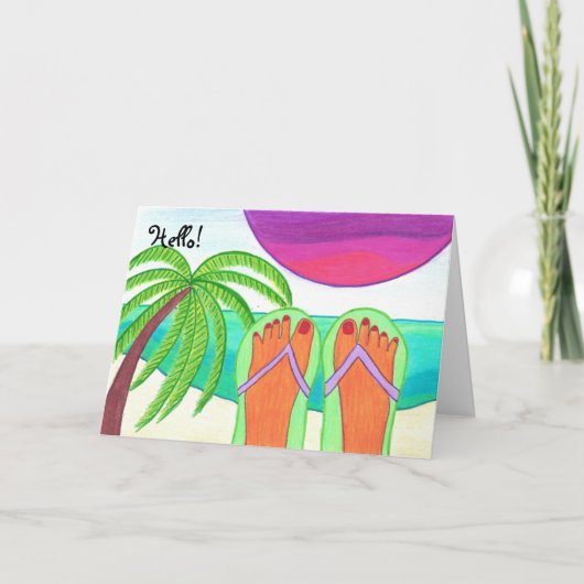 Hallo! Grußkarte Karte (Vorderseite)