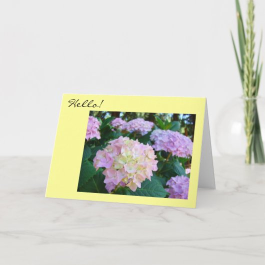 Hallo ! Grußkarten Hoffnung ist alles gut Sie Fami Karte (Vorderseite)