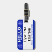 HALLO habe ich Demenzidentifizierung Gepäckanhänger (Vorderseite vertikal)