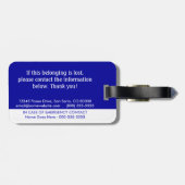 HALLO habe ich Demenzidentifizierung Gepäckanhänger (Rückseite horizontal)