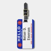 HALLO habe ich Demenzidentifizierung Gepäckanhänger (Vorderseite vertikal)