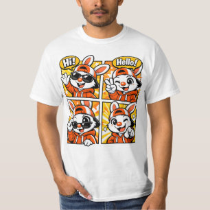 Hallo Hallo Bunny Comic Vibes T-Shirt