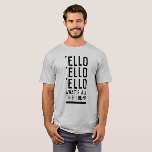 Hallo, Hallo, Hallo - Polizei Thema. T-Shirt (Vorne ganz)