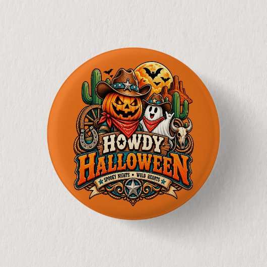 Hallo Halloween Button (Vorderseite)