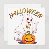 Hallo! Halloween Einladung (Vorne/Hinten)