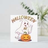 Hallo! Halloween Einladung (Stehend Vorderseite)