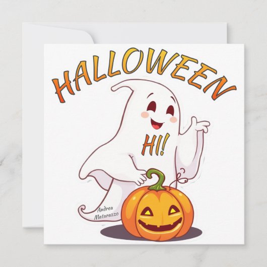 Hallo! Halloween Einladung (Vorderseite)