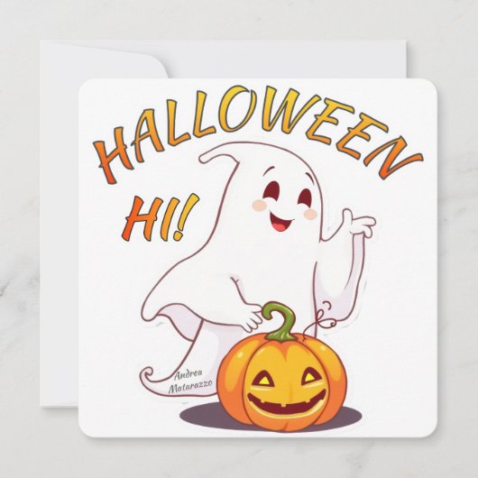 Hallo! Halloween Feiertagskarte (Vorderseite)